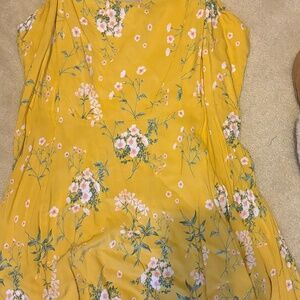 Old Navy Yellow Floral Dress